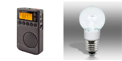CC Pocket AM/FM/WX Radio & Power Vivid A15 LED Bulb Cool White