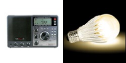 CCRadio-SW AM/FM Shortwave Radio & GeoBulb®-3 LED Light Bulb (Warm White) 